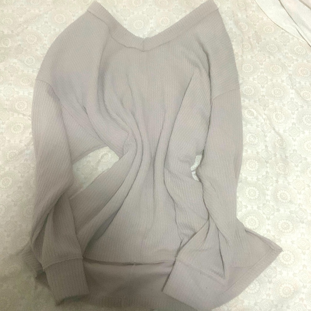 V-neck long sleeve winter sweater soft not itchy!!